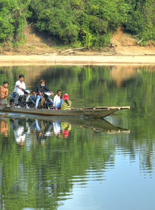 ferry across the sesan river