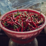 Spicy red thai peppers