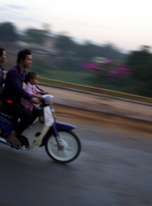 Young Family on Moto