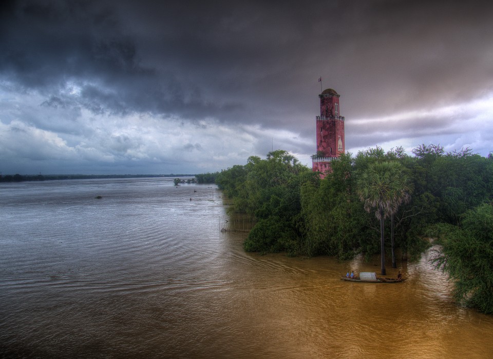 Old tower in Kampong Cham, Cambodia
